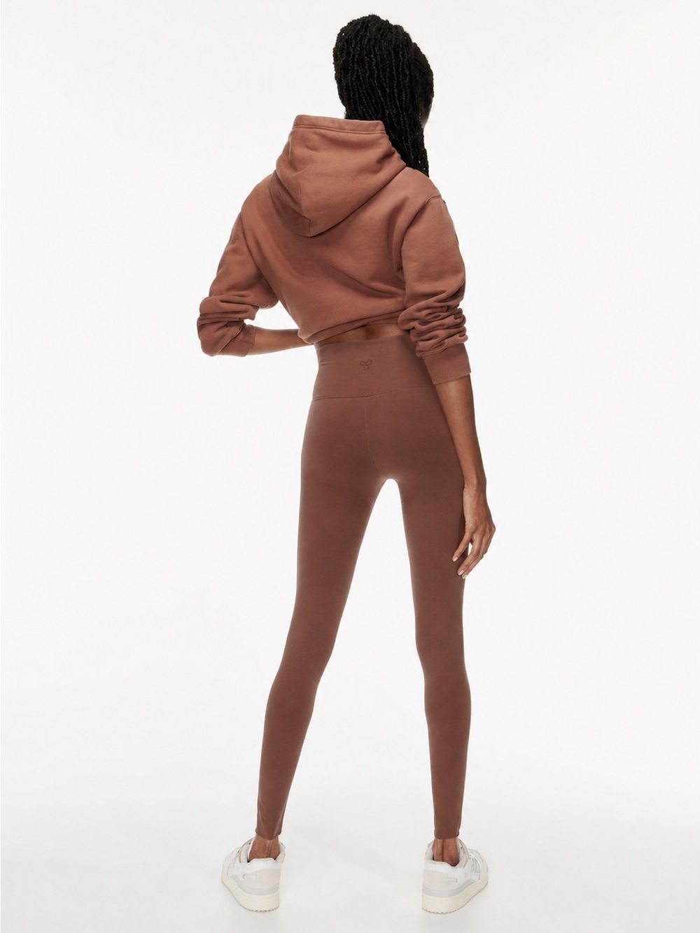 Aritzia TNA Brown High Waisted Leggings Cotton Stretch Minimalist Size S - Picture 8 of 15